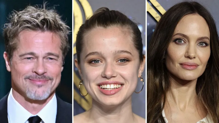 Brad Pitt, Shiloh, and Angelina Jolie