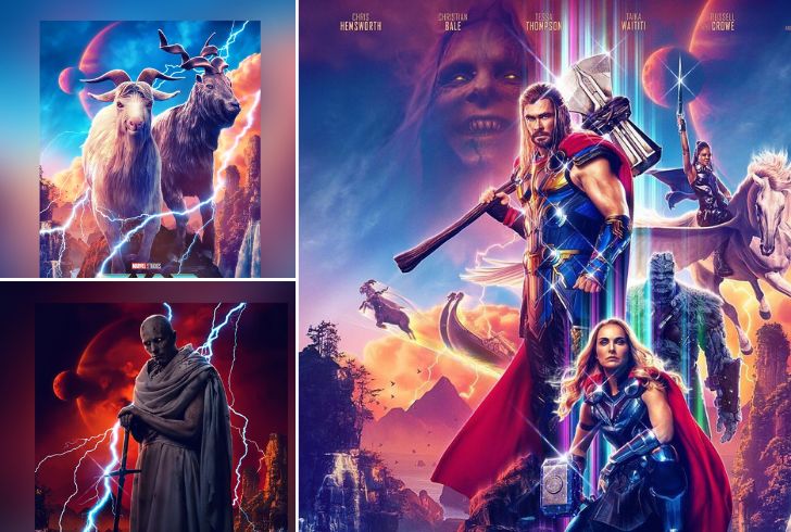 Thor Love and Thunder movie poster with vibrant visuals.